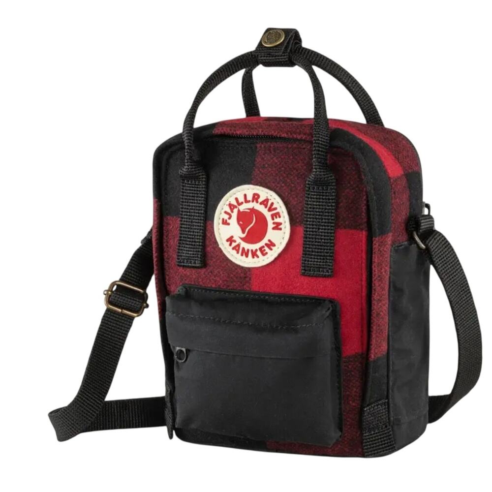 Fjallraven Kränken Re-Wool Sling Crossbody Bag in Red & Black Buffalo Plaid NEW - Picture 8 of 8